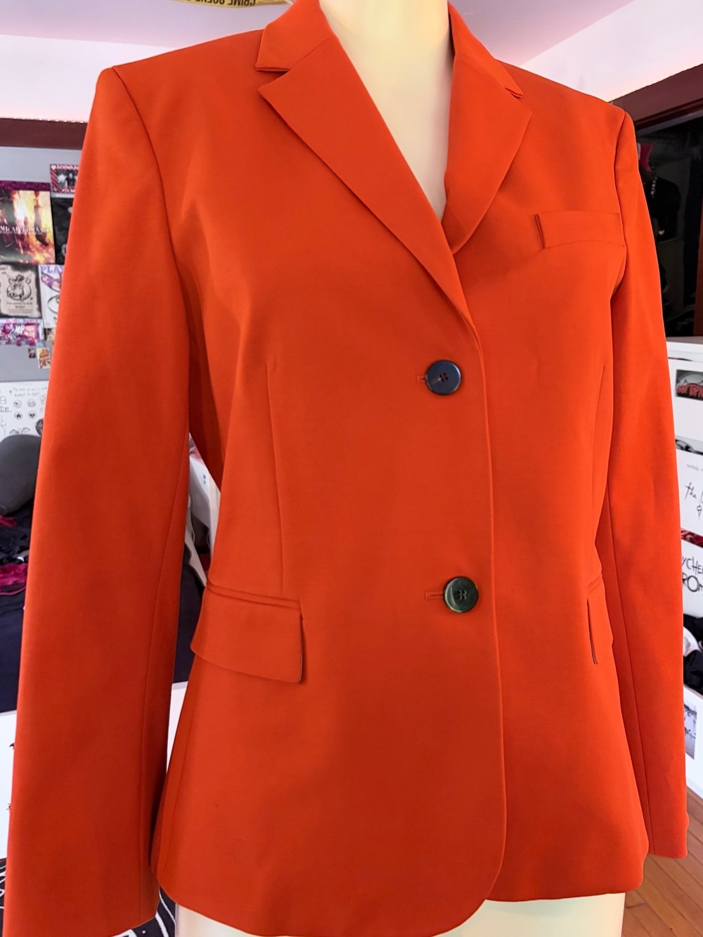THEORY ORANGE BLAZER IN EXCELLENT CONDITION